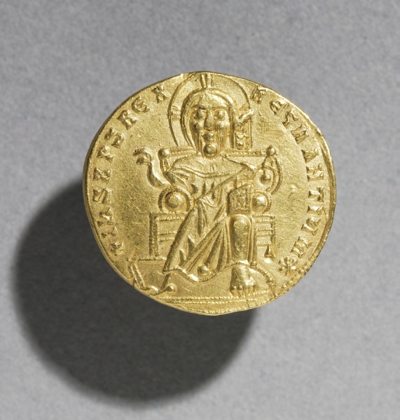 Solidus with Romanus I Lecapenus and His Son Christopher (obverse)