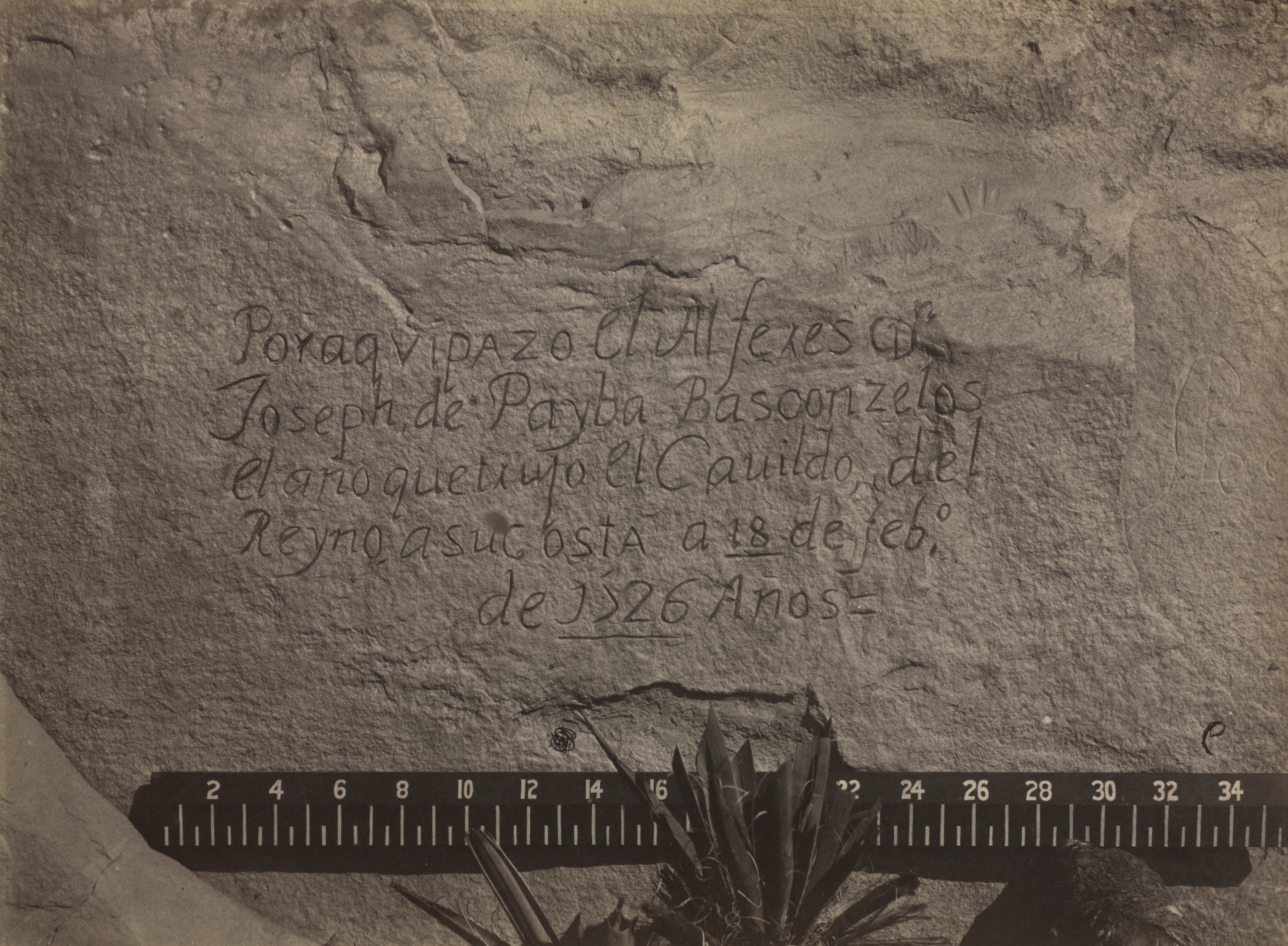 Historic Spanish Record of the Conquest, South Side of Inscription Rock, N.M., No. 3