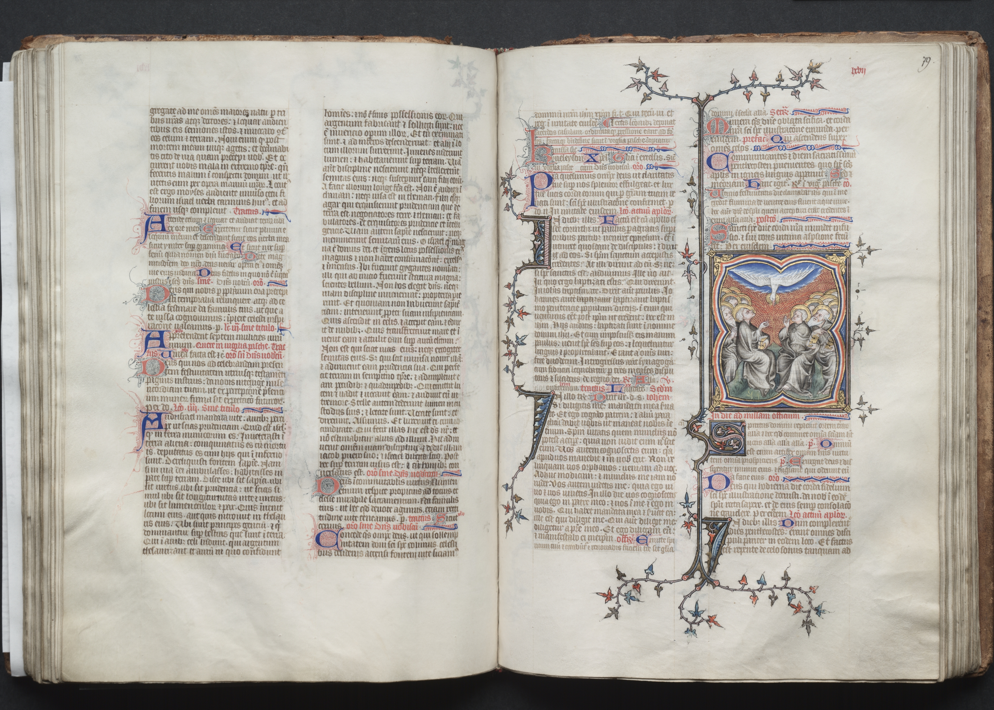 The Gotha Missal:  Fol 79r, The Pentecost