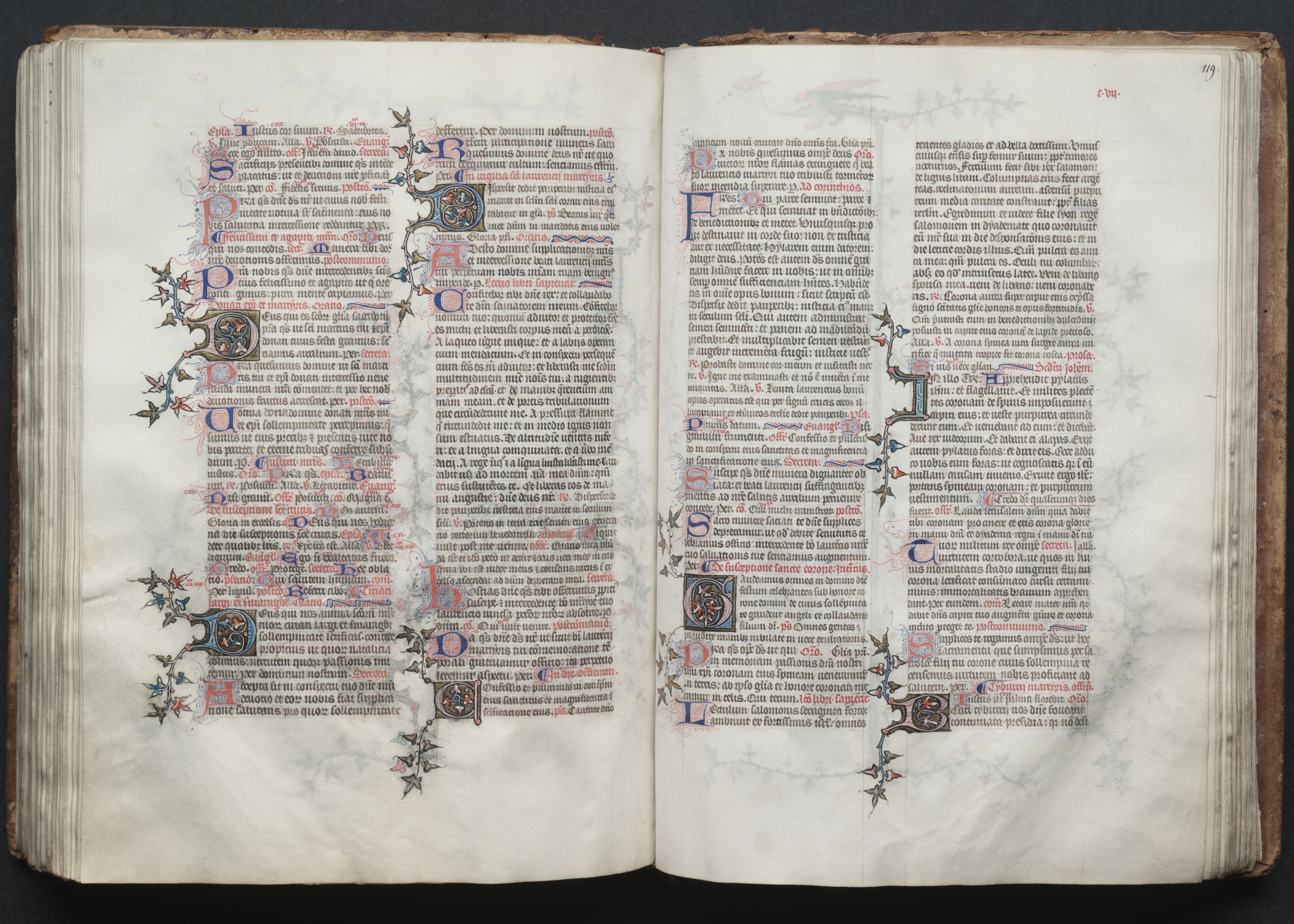 The Gotha Missal:  Fol. 118v, Text