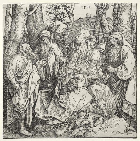 The Holy Family with Two Musician Angels