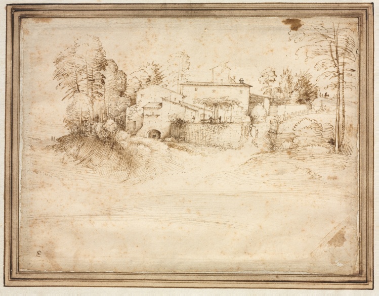 Farmhouse on the Slope of a Hill