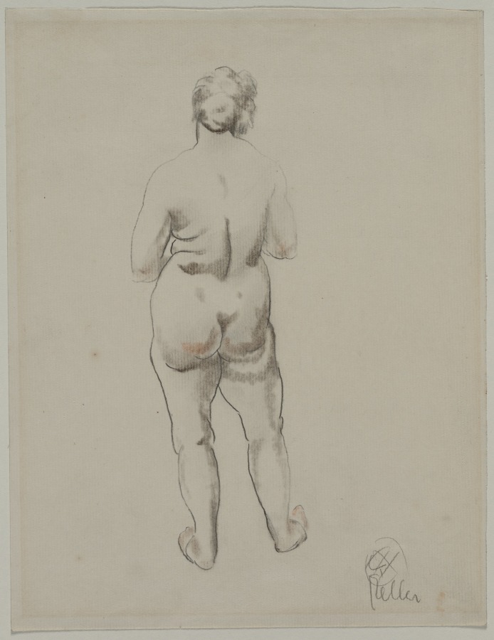 Nude, Back, Henry Keller, c. 1891–1949