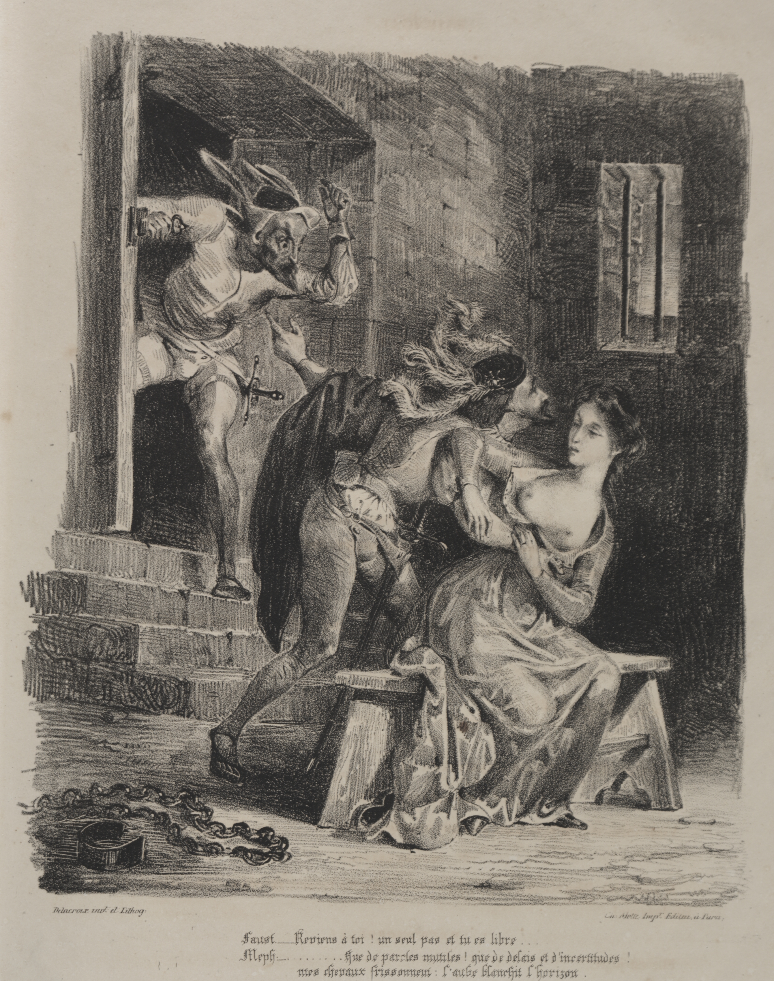 Illustrations for Faust: Faust in the prison of Marguerite