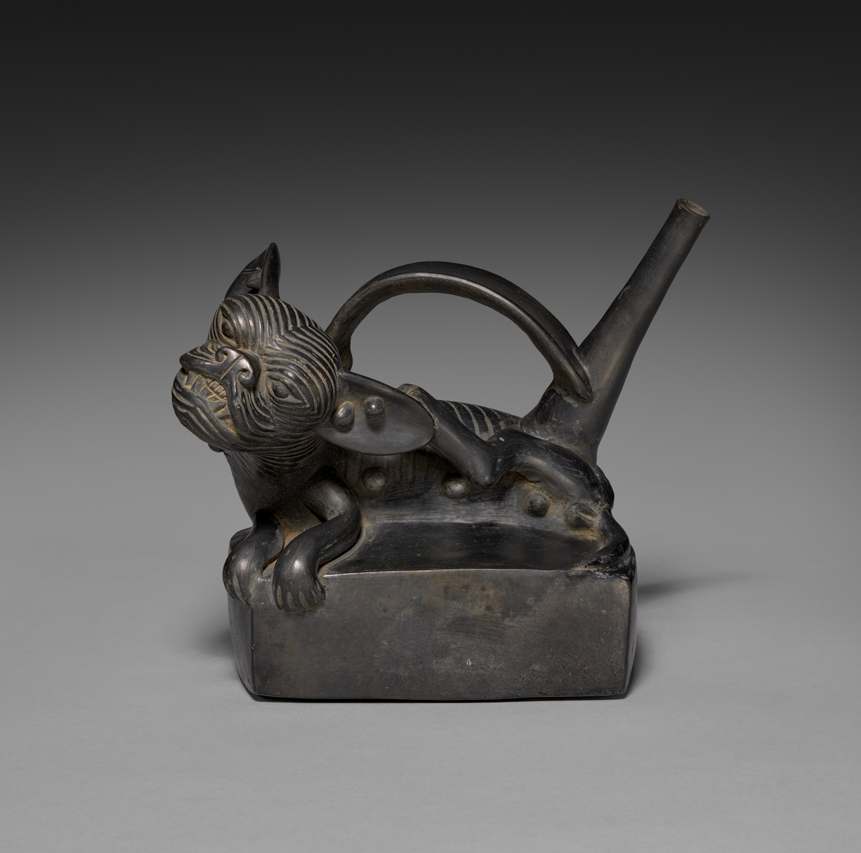 Vessel with Reclining Dog