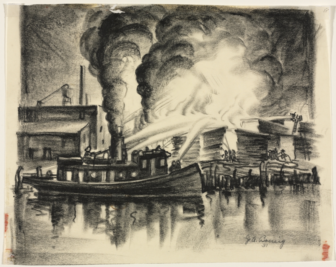 Lumber Yard, Joseph A. Boersig, 1931