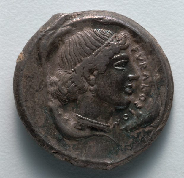Tetradrachm: Head of Arethousa (reverse)