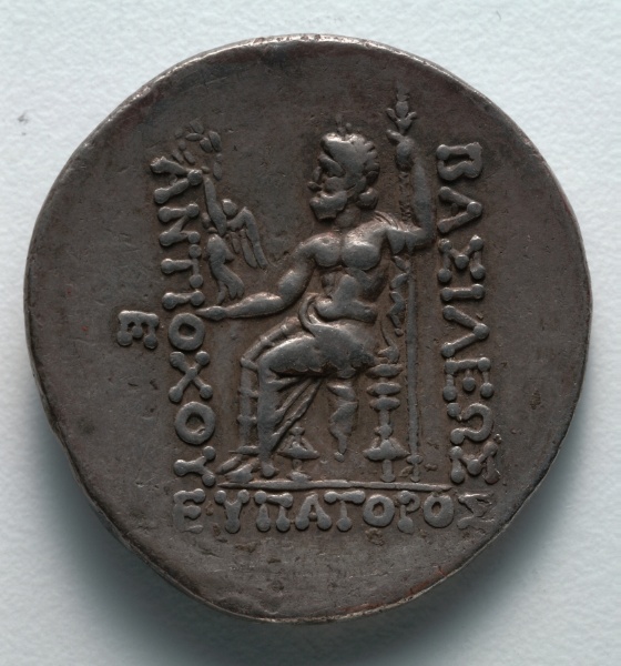 Tetradrachm: Zeus Nikephoros (Seated, Holding Nike) (reverse)