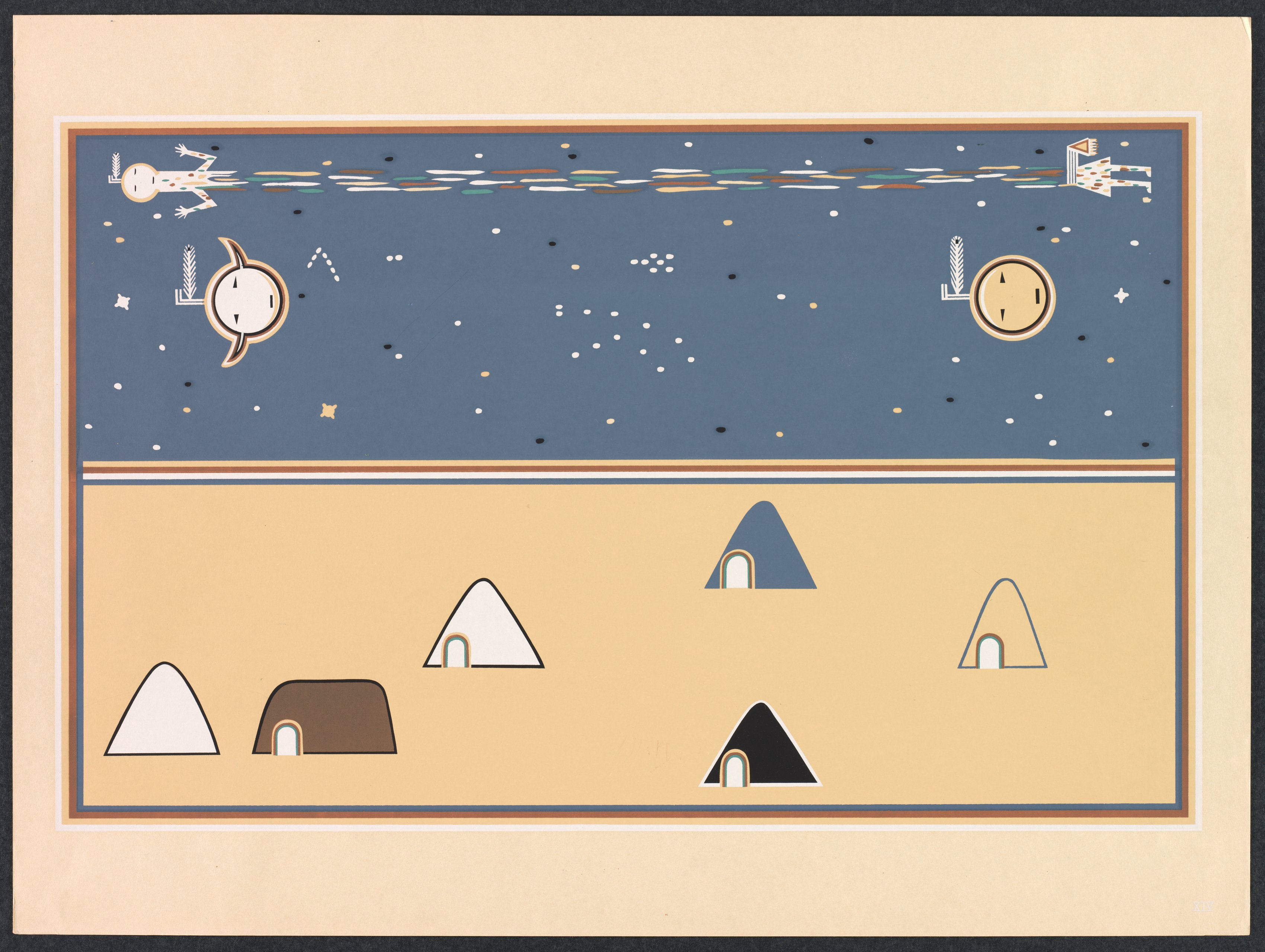 Where the Two Came to Their Father: A Navaho War Ceremonial, Plate 14: Earth and Sky