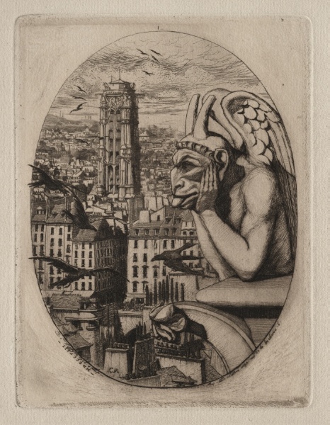 Etchings of Paris:  The Gargoyle