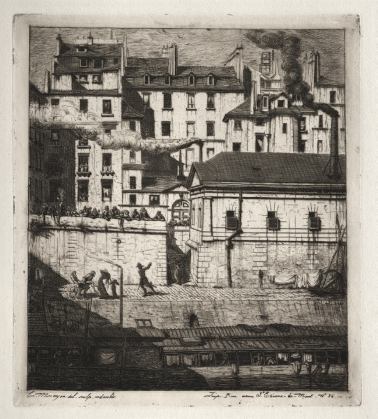 Etchings of Paris:  The Mortuary