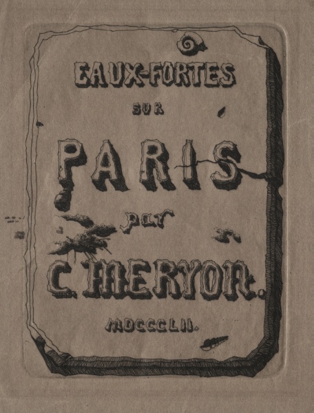 Etchings of Paris:  Title Page
