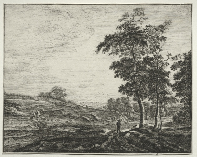 Six views in the Wood of the Hague: Plate 3, Peasant Seen from the Back
