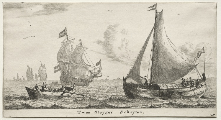 Various Ships and Views of Amsterdam (Verscheÿde Schepen en Gesichten van Amstelredam), Part II: Two Pier Boats