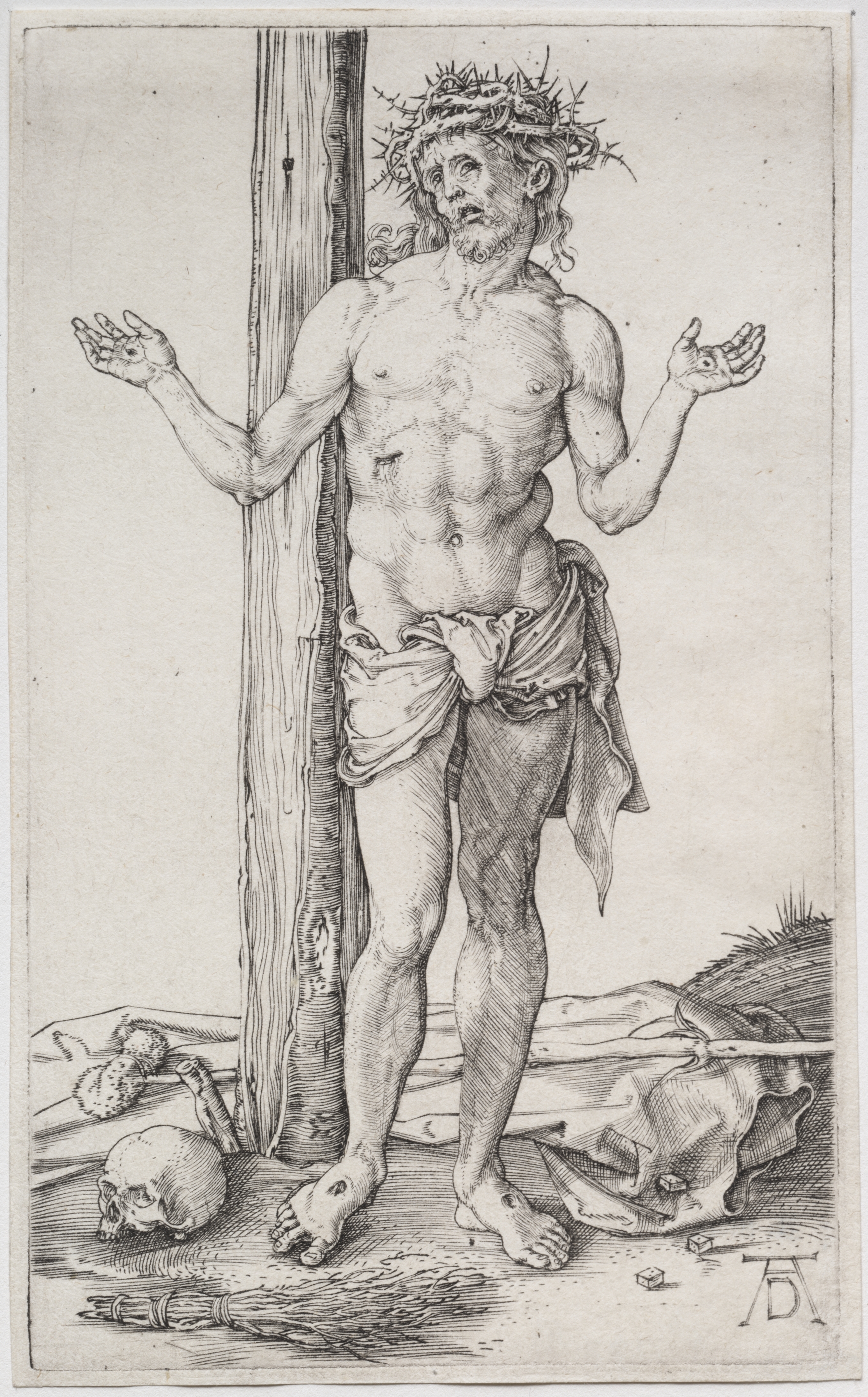 The Man of Sorrows Standing, with Hands Raised