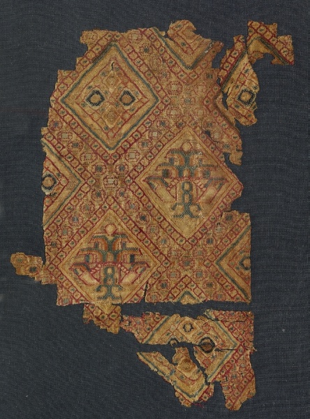 Fragment with jewel-like silk