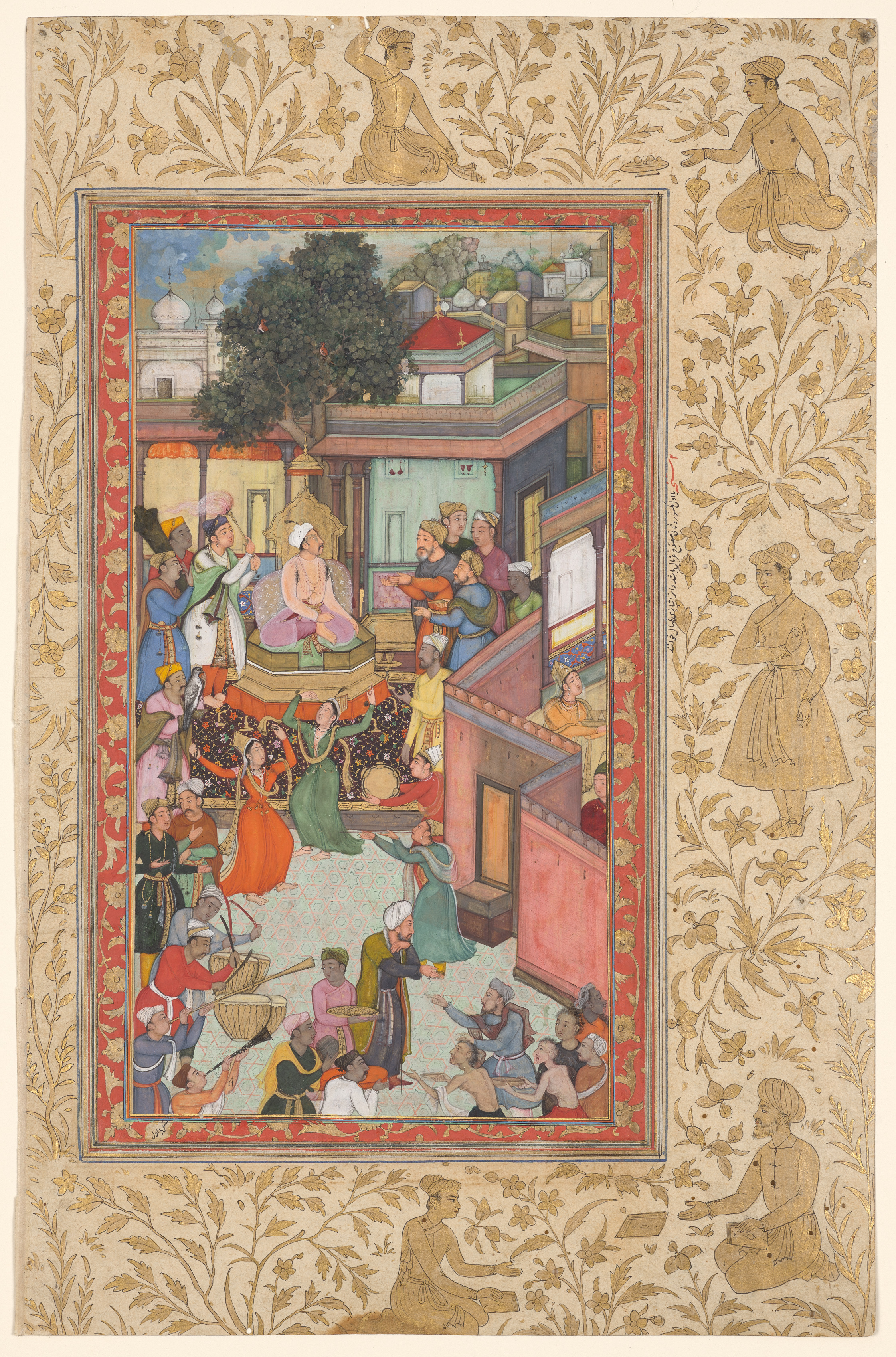 Circumcision ceremony for Akbar’s sons, painting 126 from an Akbar-nama (Book of Akbar) of Abu’l Fazl (Indian, 1551–1602)