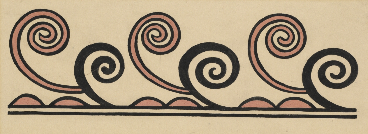 San Ildefonso Pottery Design, Kenneth M. Chapman, Before 1928
