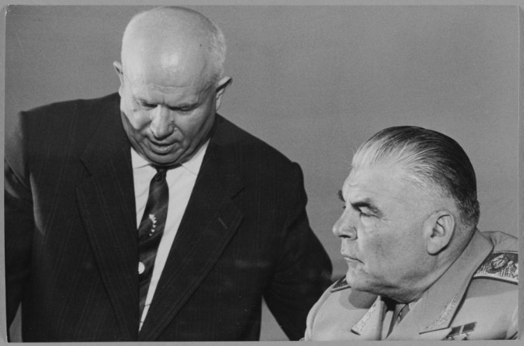 Khrushchev at Summit Conference, Paris, France