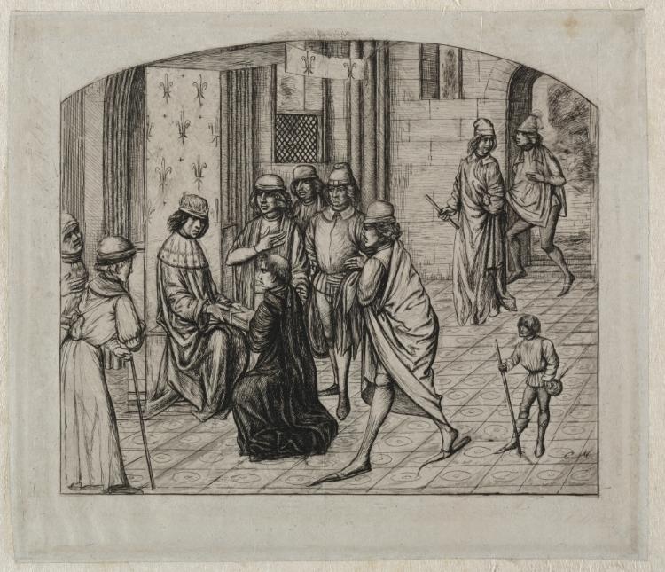 The Printed Work of the Latin Author, Valerius Maximus, Being Presented to King Louis XI