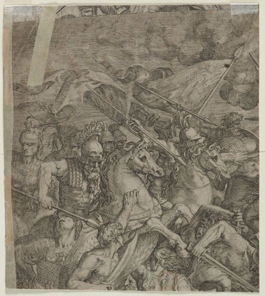 Battle of the Milvian Bridge (fragment) (verso)