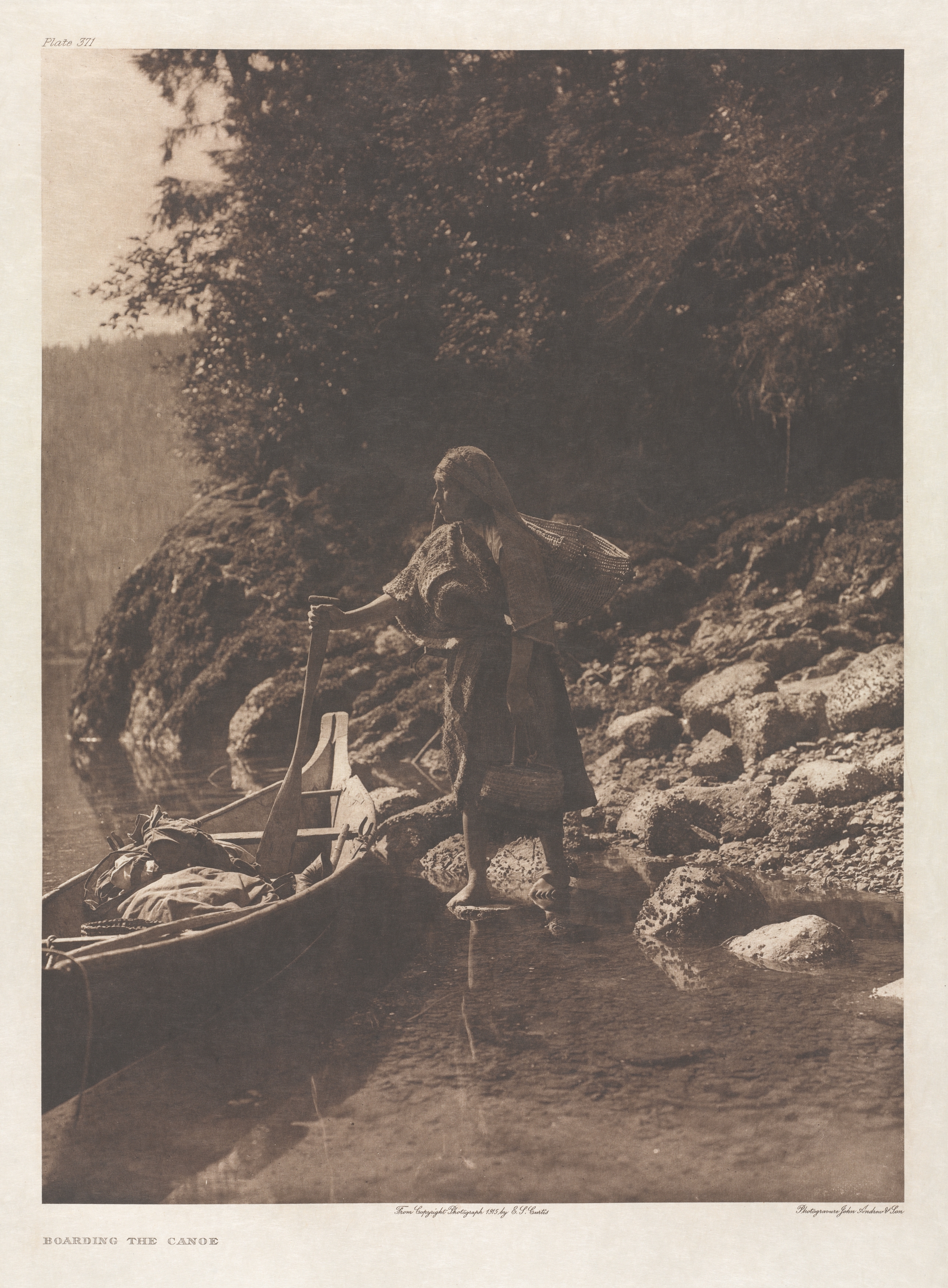 Portfolio XI, Plate 371: Boarding the Canoe