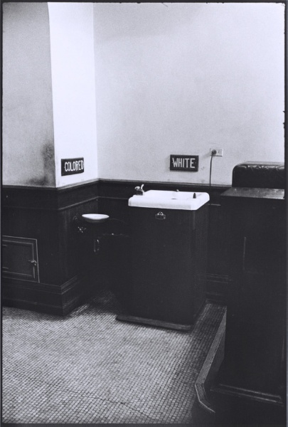 Segregated drinking fountains in the county courthouse in Albany, Georgia
