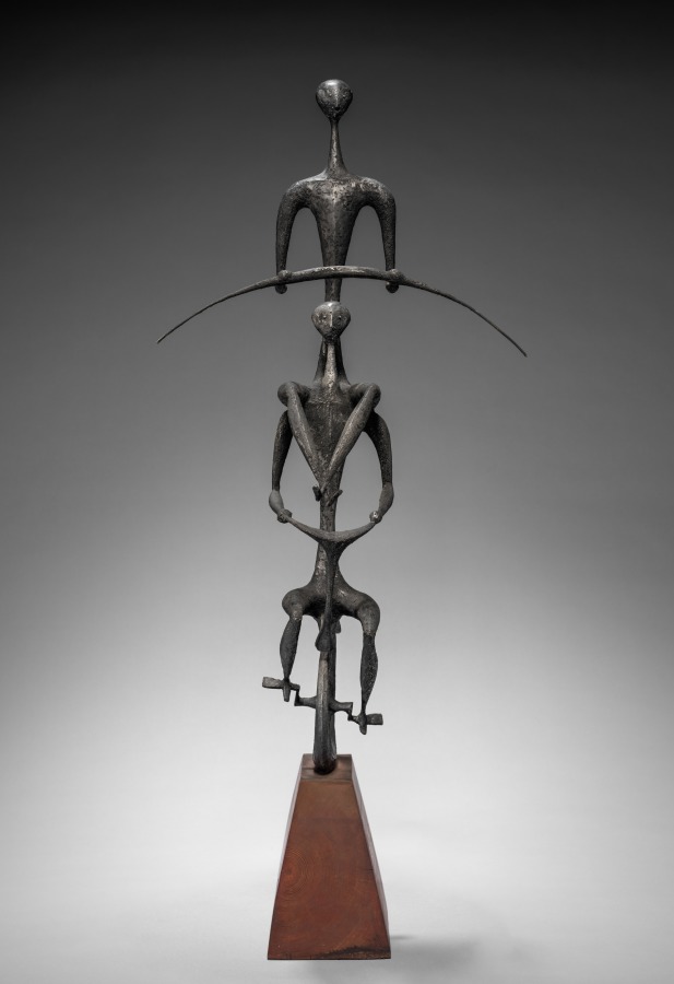 Unicyclists, John Clague, 1955