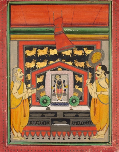 Worship of Dvaraka Nathji at Kankroli
