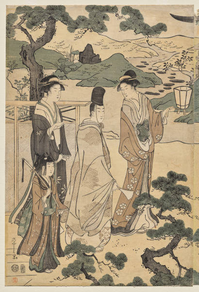 The Matsukaze Chapter of the Tale of Genji (from the series The Tale of Genji in Elegant Modern Dress)