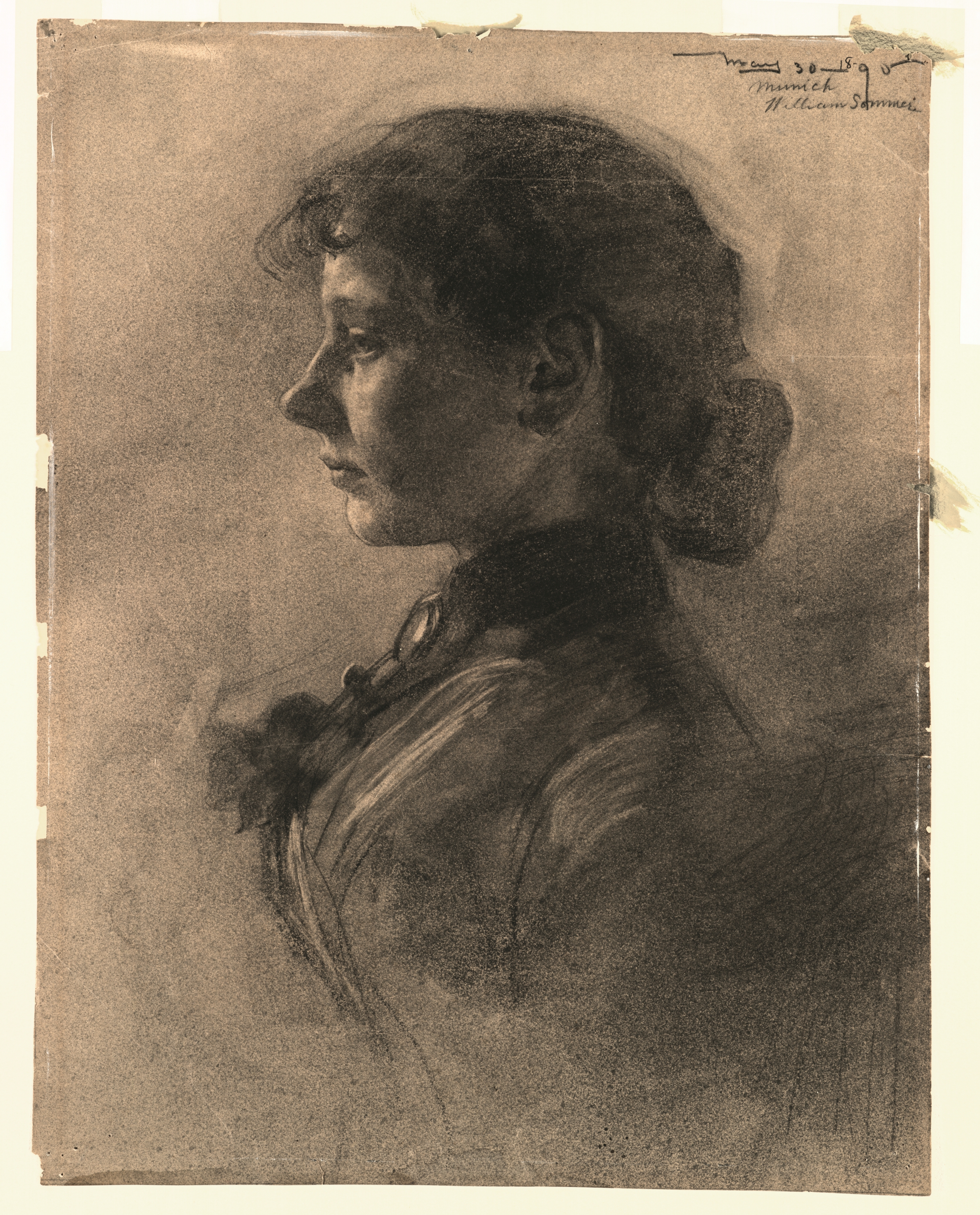 Portrait of a Woman in Profile, Turned to the Left