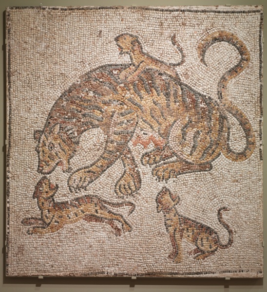 Mosaic of Tigress and Cubs
