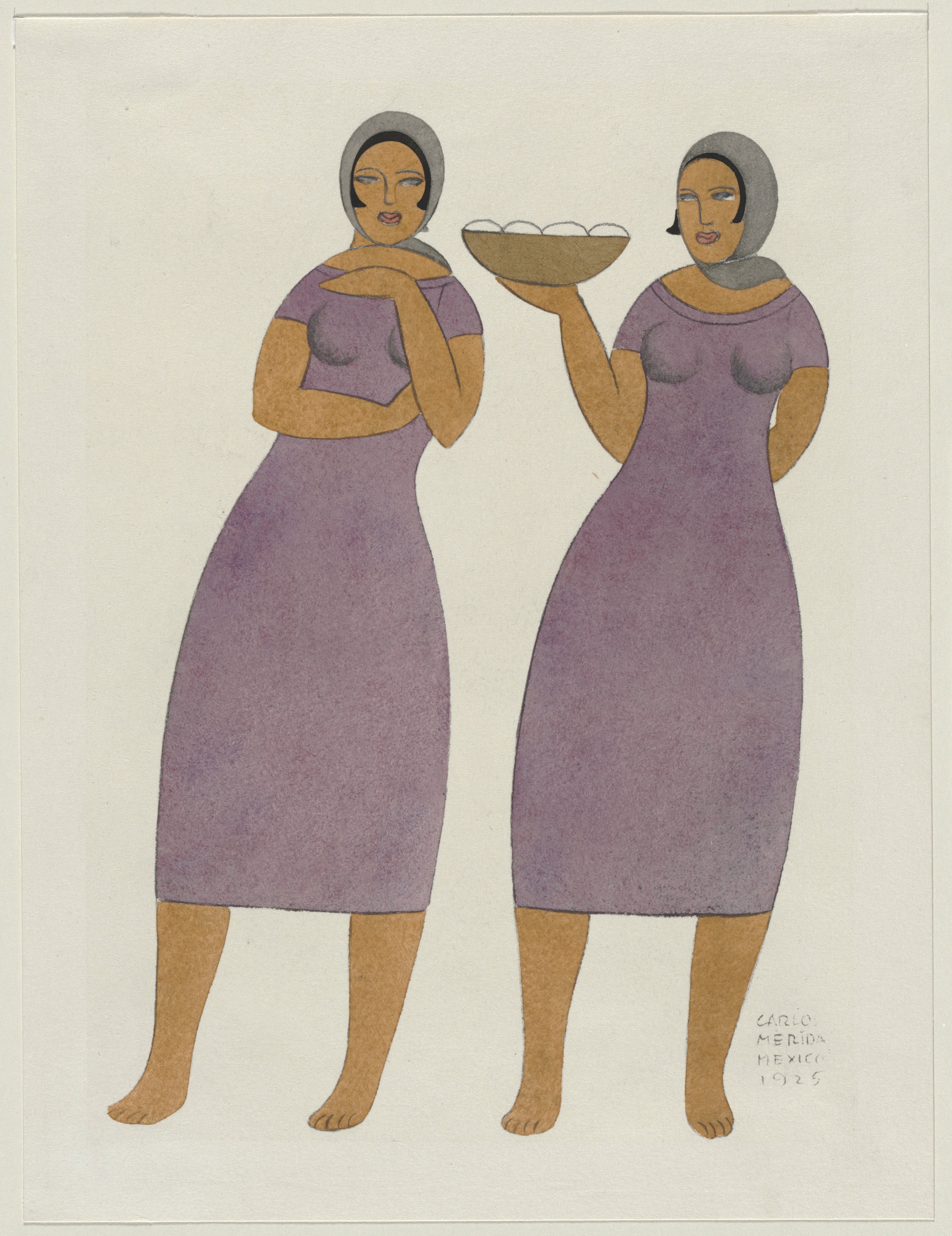 Two Girls with Bowl of Eggs