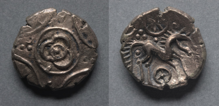 Stater: Three-Petal Flower (obverse); Horse and wheels (reverse)