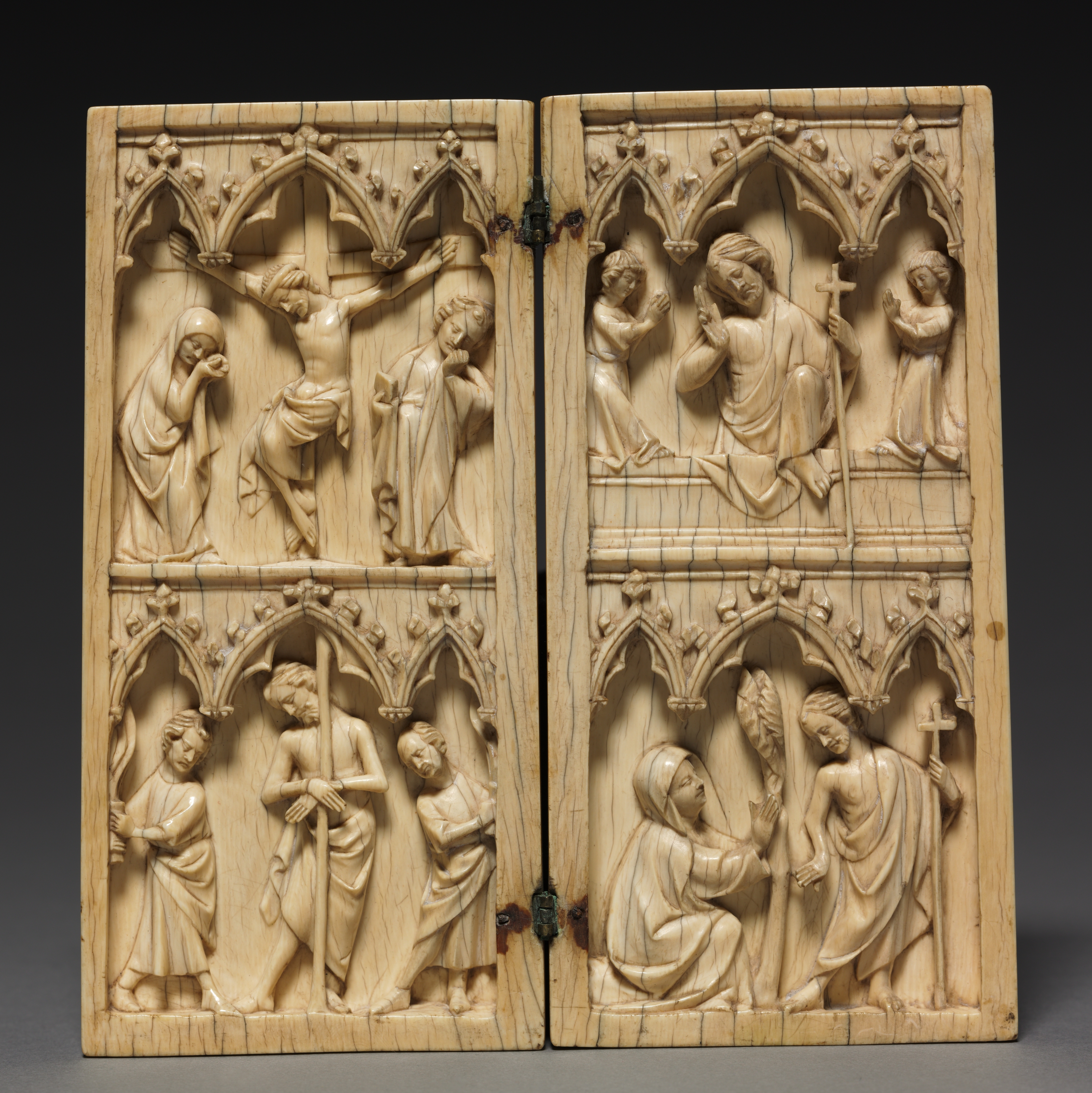 Diptych: Scenes from the Passion and Afterlife of Christ