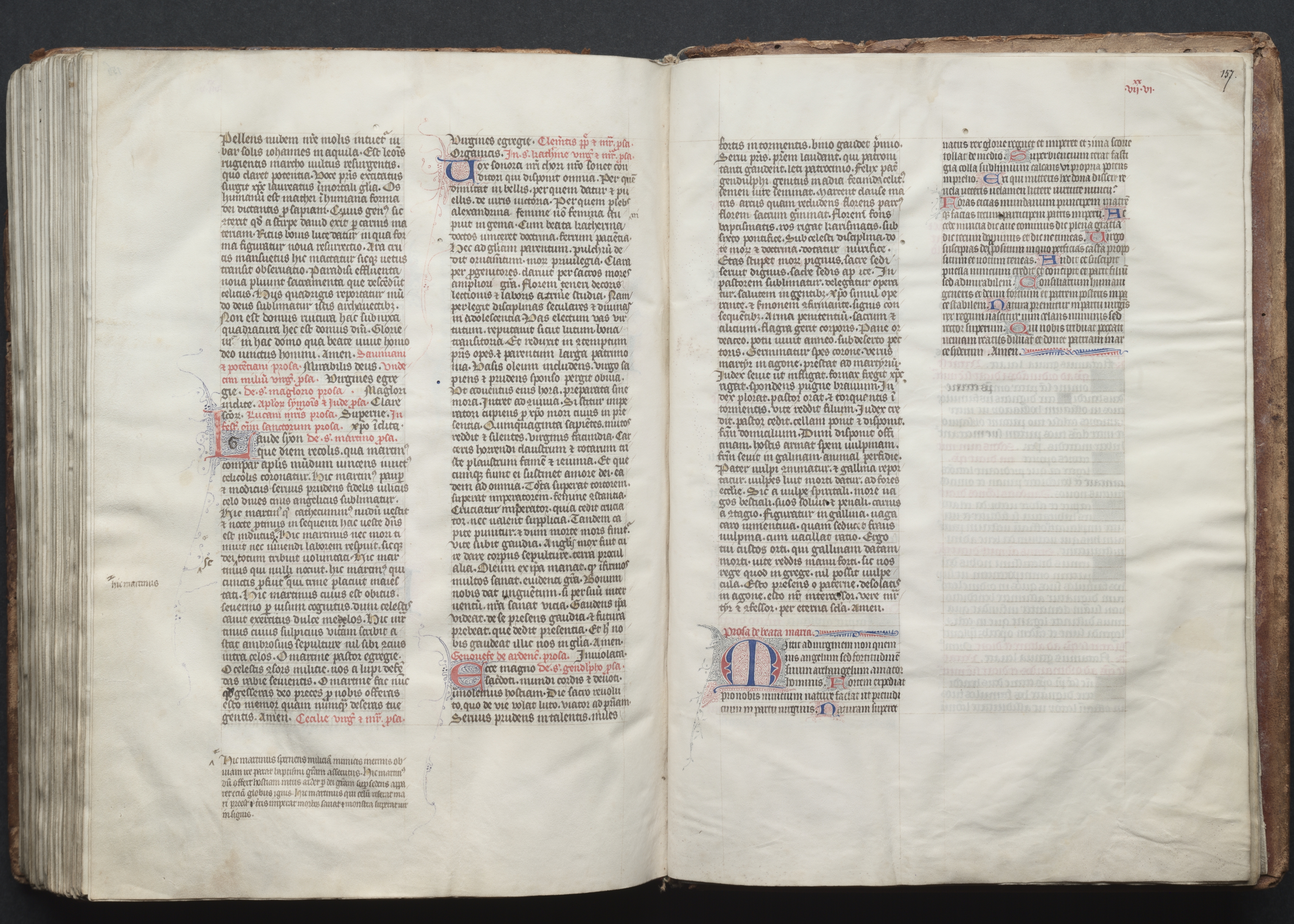 The Gotha Missal:  Fol. 156v, Text