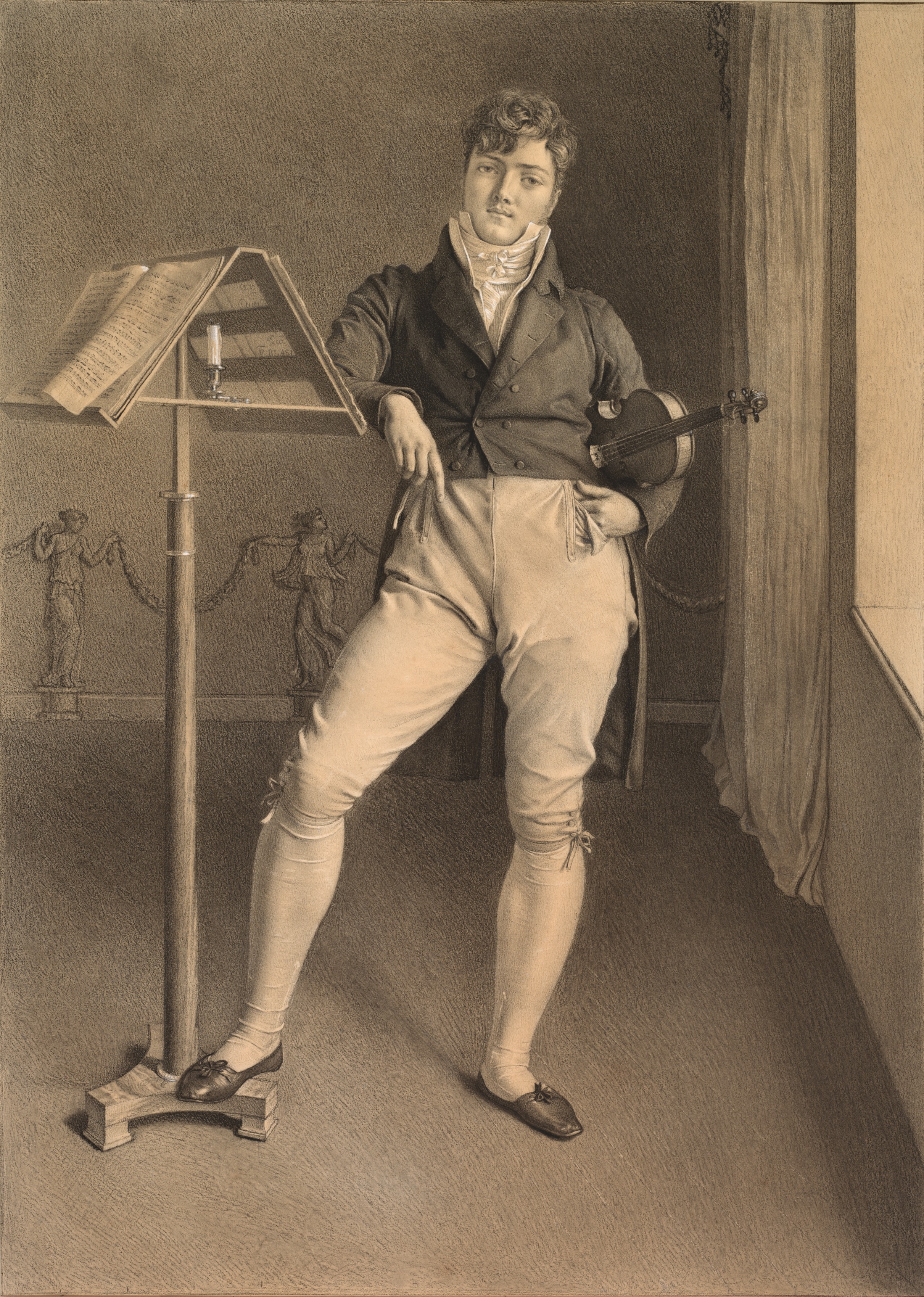 Portrait of Violinist Jean Vidal (1789–1867)