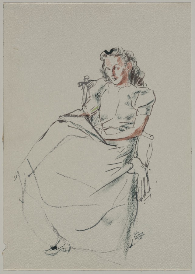 Self-Portrait, Alice Lauffer Lawrence, 1945