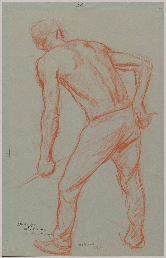 Study for M. A. Hanna Company Service Medal, Mahonri MacIntosh Young, 1924