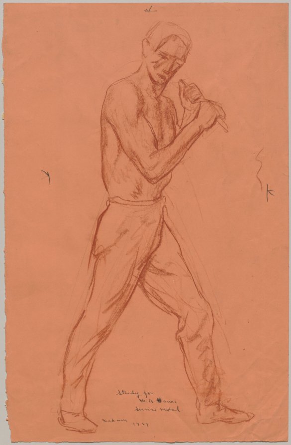 Study for M. A. Hanna Company Service Medal, Mahonri MacIntosh Young, 1924