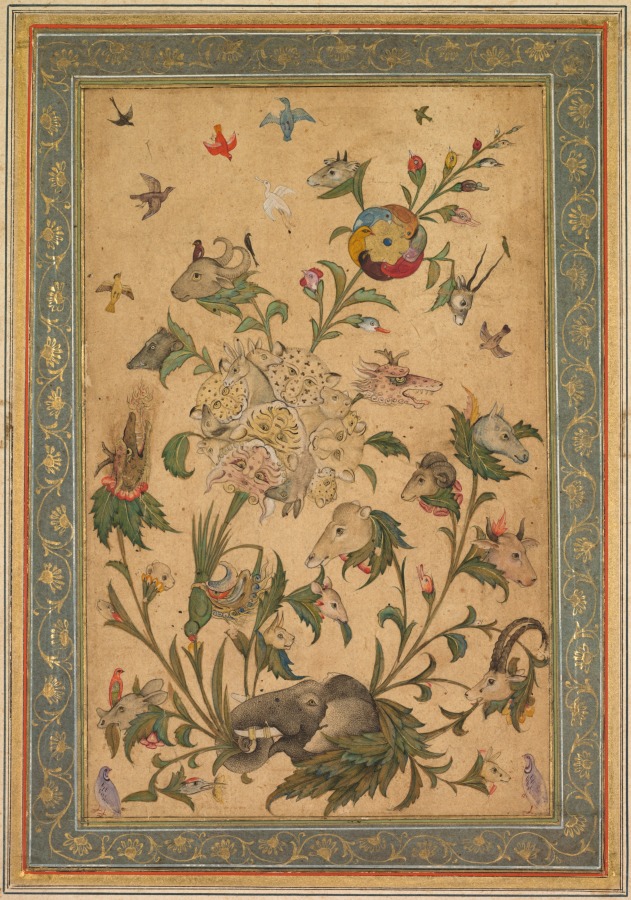 A floral fantasy of animals and birds (Waq-waq)
