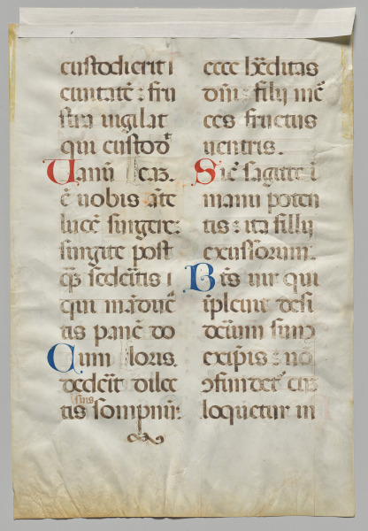 Leaf from an Antiphonary: Text (verso)