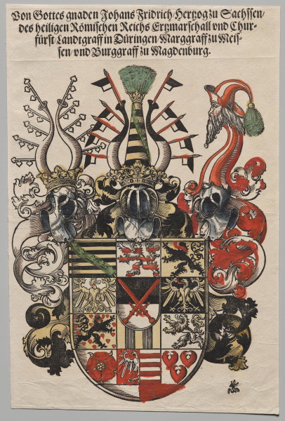 Coat of Arms of John Frederic, Elector of Saxony, called the Magnanimous