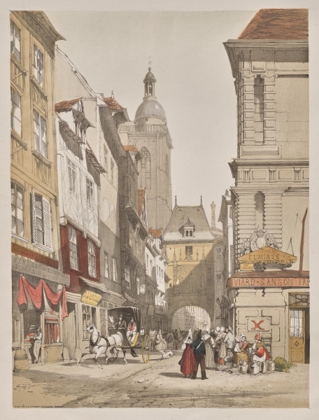 Picturesque Architecture in Paris, Ghent, Antwerp, Rouen:  Rue de la Crosse Horlogue, Rouen, France