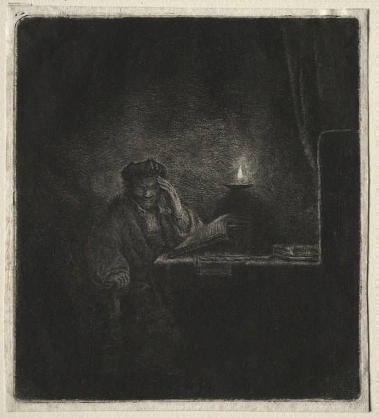 Copy of Student at a Table by Candelight