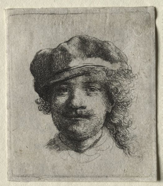 Self-Portrait Wearing a Soft Cap: Full Face, Head Only