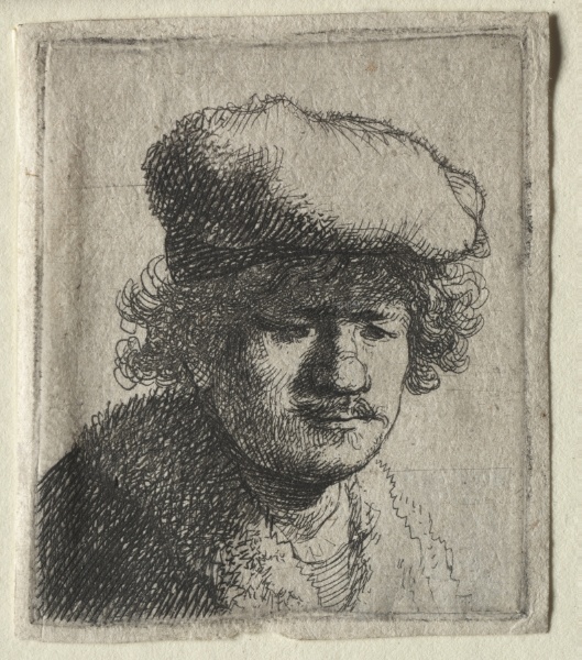 Self-Portrait with Cap Pulled Forward