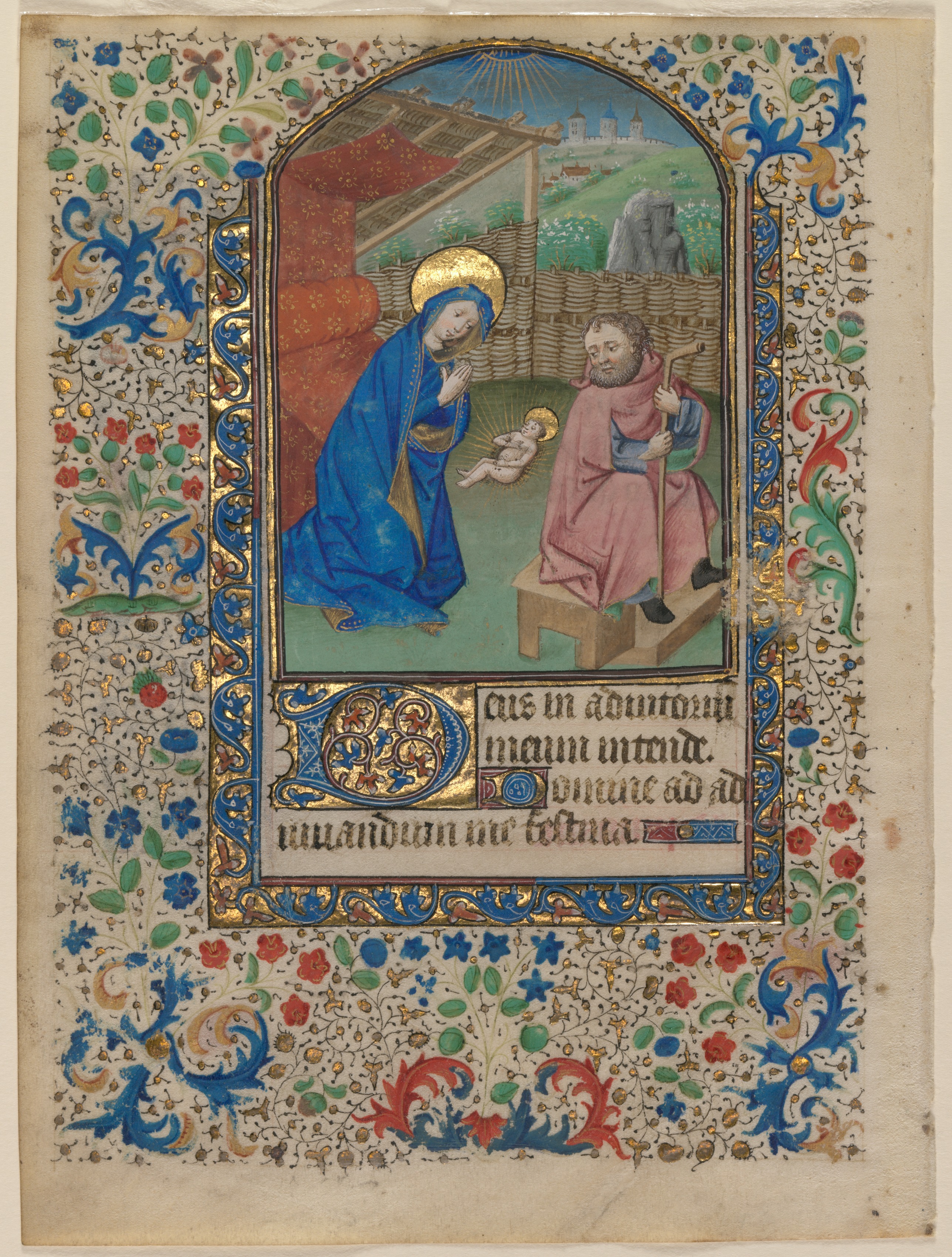 Leaf from a Book of Hours: The Nativity (recto)
