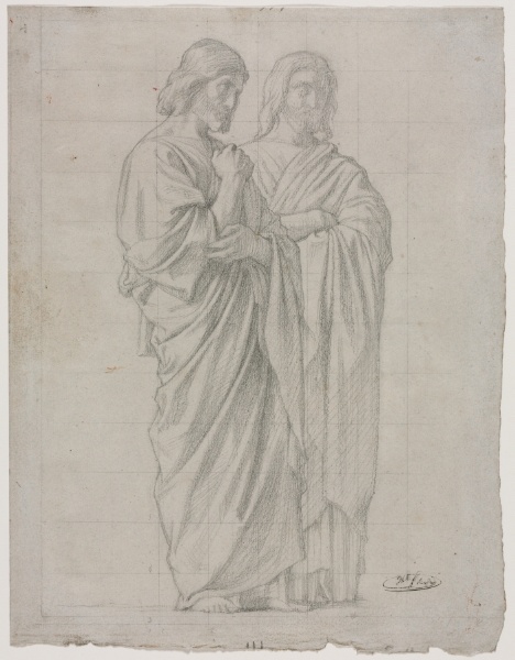 Two Standing Figures (Study for the Left Section of The Mission of the Apostles)