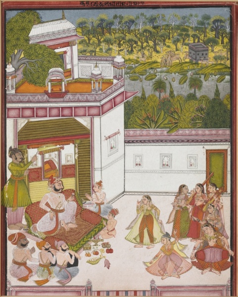Maharaja of Kotah Listening to Music and Watching Dancers